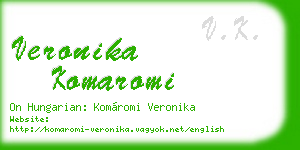 veronika komaromi business card